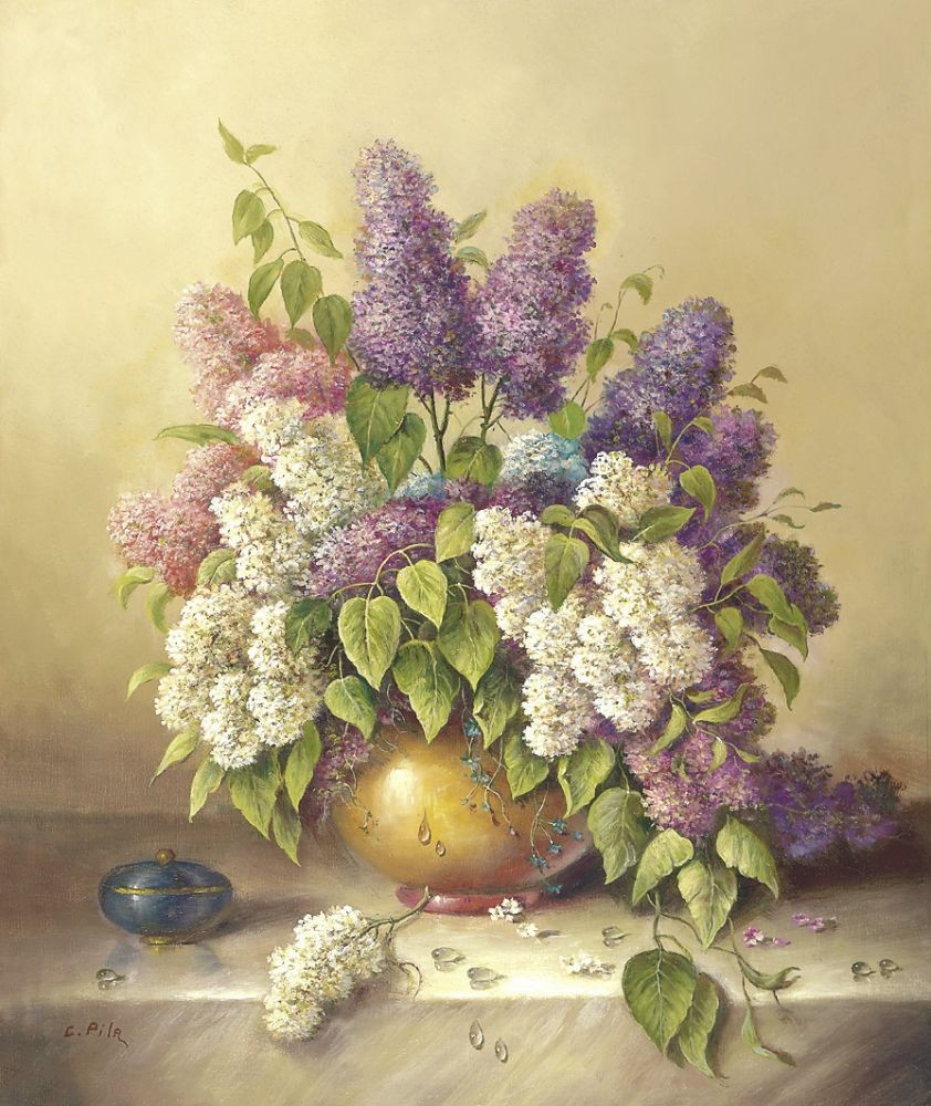 Pila, SUMMER GREETING II (Stillleben, traditionell, Blumen, Bouquet, Adaption, alte Meister, üppig, Vanitad, Vergänglichkeit, Malerei, zeitgenössisch, Nostalgie, Esszimmer, Wohnzimmer,)