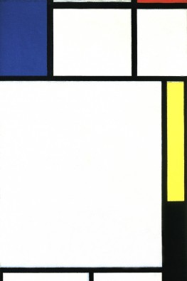 Piet Mondrian, Komposition mit Blau, Rot, Gelb (Malerei, Klassische Moderne, Konstruktivismus, Grundfarben, Neoplastizismus, geometrische Felder, Rechtecke, Raster, Wohnzimmer, Büro, Schlafzimmer, Arztpraxis, Wunschgröße, bunt)