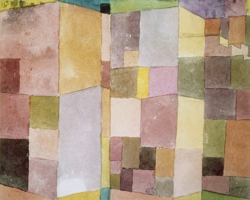 Paul Klee, Steinbruch (Konstruktivismus,  geometrische Formen, Farbflächen, Klassische Moderne,  Wohnzimmer, Arztpraxis, Büro, Business, Wunschgröße, Malerei, bunt)