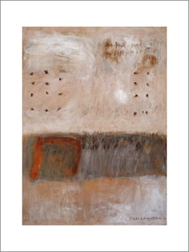 Plato E. PAPASTAMOS, Untitled, 2004 (Abstrakte Kunst, Malerei, modern, Punkte, Übermalung, Farbfelder, Löcher, Wohnzimmer, Treppenhaus, Büro, bunt)
