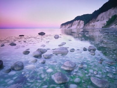 Popp-Hackner, Kreideküste Rügen (Photokunst, Fotografie, Landschaftsfotografie, Fotokunst, Steine Klippe, Meer, Küste, Bäume,  Wohnzimmer, Schlafzimmer)