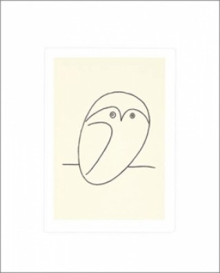 Pablo Picasso, Le hibou (Klassische Moderne, Malerei, Kubismus, Pinguin, amorphe Formen, Wohnzimmer, Treppenhaus, Zeichnung, schwarz/weiß)