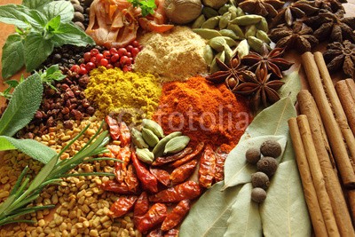 Profotokris, Spices and herbs (gewürtz, spices, kraut, gewürze, essen, küche, zutaten, küche, rezepte, jahreszeit, würze, colorful, flagge, flagge, farbe, colourful, lebendig, vielfalt, anders, vielfallt, peppers, pfeffer, rot, muskatnuß, ordonanz, ingwer, pilzzeit, cardamon, kardamom,)