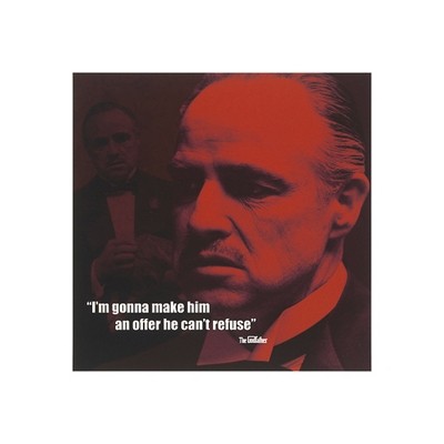 Pyramid Studios, The Godfather (I Quote) (Film, Der Pate, Marlon Brando, Schauspieler, Portrait, Mafia, Kult, Pop, Vintage, Wohnzimmer, rot)