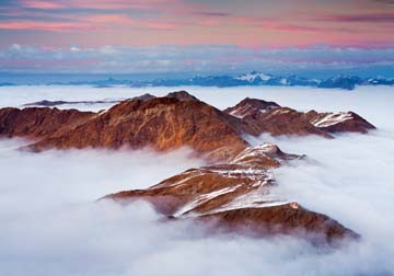 Rainer Mirau, Berggipfel I (Photokunst, Fotokunst, Landschaftsfotografie, Berge)
