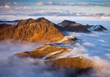 Rainer Mirau, Berggipfel II (Photokunst, Fotokunst, Landschaftsfotografie, Berge)