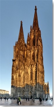 Ralf Uicker, Kölner Dom II (Wunschgröße, Fotografie, Architektur, Dom, Kölner Dom, Domplatte, Gotik, Deutschland, Wohnzimmer, Büro, bunt)