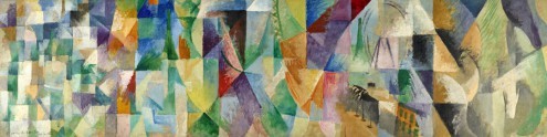 Robert Delaunay, Die Fenster zur Stadt (Geometrische Muster, abstrakte Malerei, Klassische Moderne, Büro, Business, Wohnzimmer, Wunschgröße, bunt)