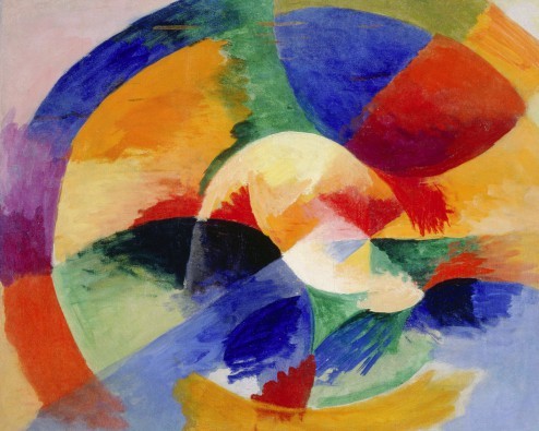 Robert Delaunay, Kreisformen (Orphismus, orphischer Kubismus, abstrakte Malerei, Kreise, Kreissegmente, Klassische Moderne, Büro, Business, Wohnzimmer, Wunschgröße, bunt)