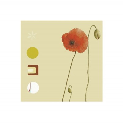 Robert Reader, POPPY (Mohnblume, Blüte, Klatschmohn, Frühling, abstrakte Ornamente, modern, zeitgenössisch, Wohnzimmer, Treppenhaus, Büro, Malerei, bunt)