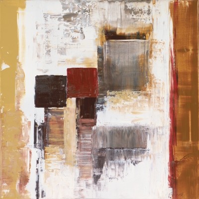 Riepshoff Cornelia, Outside (KMalerei, abstrakt, Farbflächen, Farbfelder, zeitgenössisch, Kunst der Gegenwart & Moderne, Erdtöne)