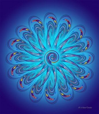 Rosemarie Nikolai-Trischka, Quelle der kosmischen Kraft (Licht, göttliches Licht, kreisen, Energie, Bewegung, filigran, Meditation, innere Mitte, Seelenfrieden, Wellness, Wohlbefinden, Vision, Inspiration, spirituell, religiös, Schlafzimmer, Wohnzimmer, Treppenhaus, Wunschgröße, bunt)