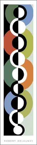 Robert Delaunay, Endless Rhythms, 1934 (Büttenpapier) (Orphismus, orphischer Kubismus, abstrakte Malerei, Kreise, Kreissegmente, Klassische Moderne, Büro, Business, Wohnzimmer, bunt)