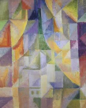 Robert Delaunay, Fênetre sur la ville (Geometrische Muster, abstrakte Malerei, Klassische Moderne, Büro, Business, Wohnzimmer, Wunschgröße, bunt)