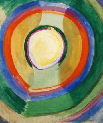 Robert Delaunay, Formes Circulaires (Orphismus, orphischer Kubismus, abstrakte Malerei, Kreise, Kreissegmente, Klassische Moderne, Büro, Business, Wohnzimmer, bunt)