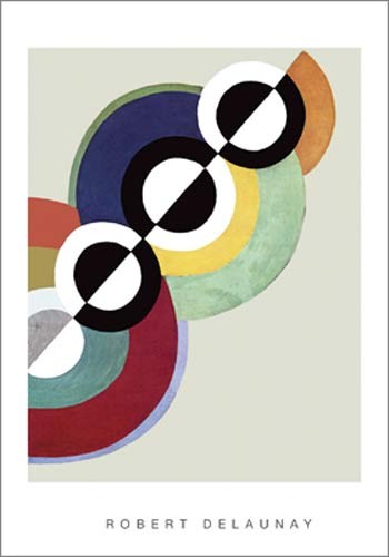 Robert Delaunay, Rhythms, 1934 (Büttenpapier) (Orphismus, orphischer Kubismus, abstrakte Malerei, Kreise, Kreissegmente, Klassische Moderne, Büro, Business, Wohnzimmer, bunt)