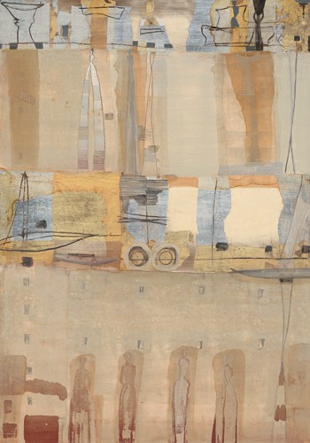 Rose Richter-Armgart, Sinus (Abstrakte Malerei, Farbfelder, modern,geometrische Muster, Büro, Business, Wohnzimmer, Abstrakt, bunt, Wunschgröße)