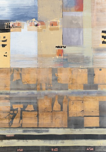 Rose Richter-Armgart, Under the Bordwalk (Abstrakte Malerei, Farbfelder, modern,geometrische Muster, Büro, Business, Wohnzimmer, Abstrakt, bunt, Wunschgröße)