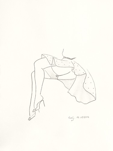 Rosy Schneider, Serie Beine II (Beine, Frauenbeine, Erotik, Strapse, Treppenhaus, Schlafzimmer, Wohnzimmer, Wunschgröße, schwarz/weiß)