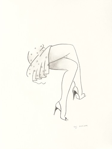 Rosy Schneider, Serie Beine III (Beine, Frauenbeine, Erotik,  Treppenhaus, Schlafzimmer, Wohnzimmer, Wunschgröße, schwarz/weiß)