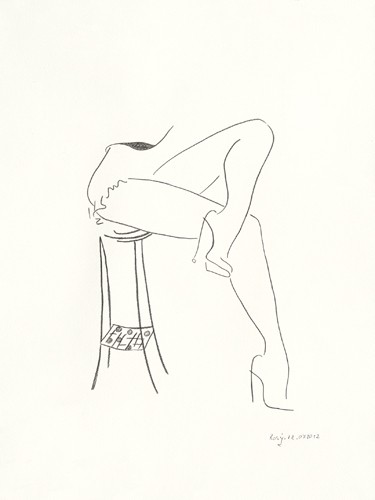 Rosy Schneider, Serie Beine IV (Beine, Frauenbeine, Erotik,  Treppenhaus, Schlafzimmer, Wohnzimmer, Wunschgröße, schwarz/weiß)