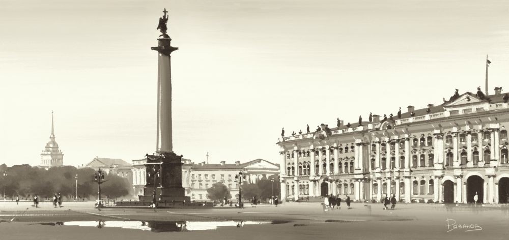 Ryazanov, Winter Palace, St. Petersburg (Photografie, Fotokunst, St. Petersburg, Städte, Museum, Eremitage, Architektur, Winter Palast, Gebäude, Wohnzimmer, schwarz/weiß)