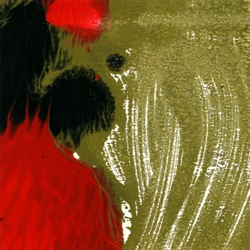 Sabine Kremer, Rosso Nero II (Wunschgröße, Abstrakt, Farbverläufe, Kontrast, Modern,  Büro, Wohnzimmer, rot/schwarz/ gold)