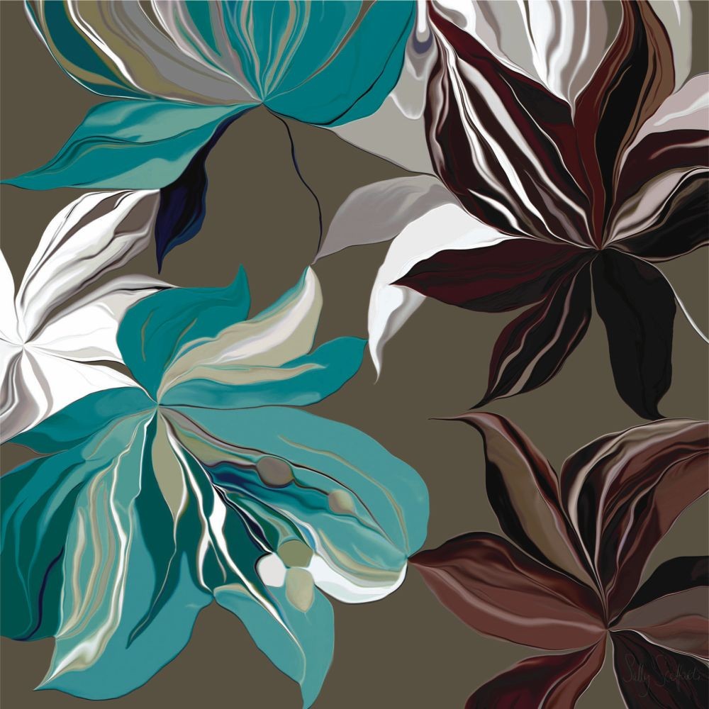 Sally Scaffardi, Alstroemeria Ii (Blumen, Inkalilien, Floral, Blüten, Blütenblätter, Malerei, Treppenhaus, Wohnzimmer, Esszimmer, bunt)