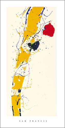Sam FRANCIS, Untitled, 1985 (Abstrakte Malerei, Farbklekse, impulsiv, lebhaft, Modern, Treppenhaus, Wohnzimmer, bunt)