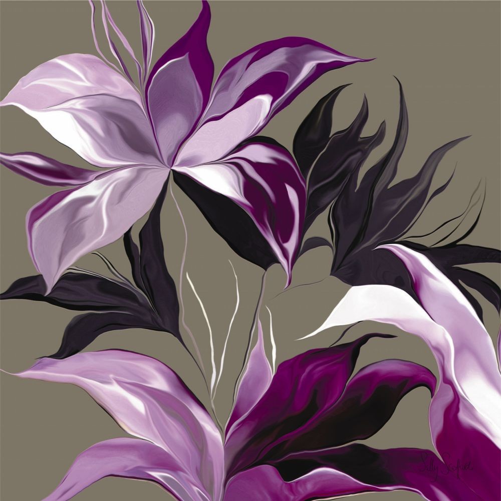 Sally Scaffardi, Lily Xxiii (Blumen, Lilien, Floral, Blüten, Blütenblätter, Malerei, Treppenhaus, Wohnzimmer, Esszimmer, bunt)