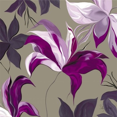 Sally Scaffardi, LILY XXII (Blumen, Lilien, Floral, Blüten, Blütenblätter, Malerei, Treppenhaus, Wohnzimmer, Esszimmer, bunt)
