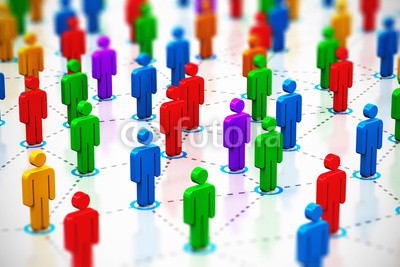 Scanrail, Social network concept (sozial schwach, network, vernetzung, medien, leute, internet, web, meldung, telecommunication, connection, web, figuren, konzept, mann, person, zusammenarbeit, partnerschaft, business, gesellschaft, pug, abstrakt, geisteswissenschaften, firmen log)