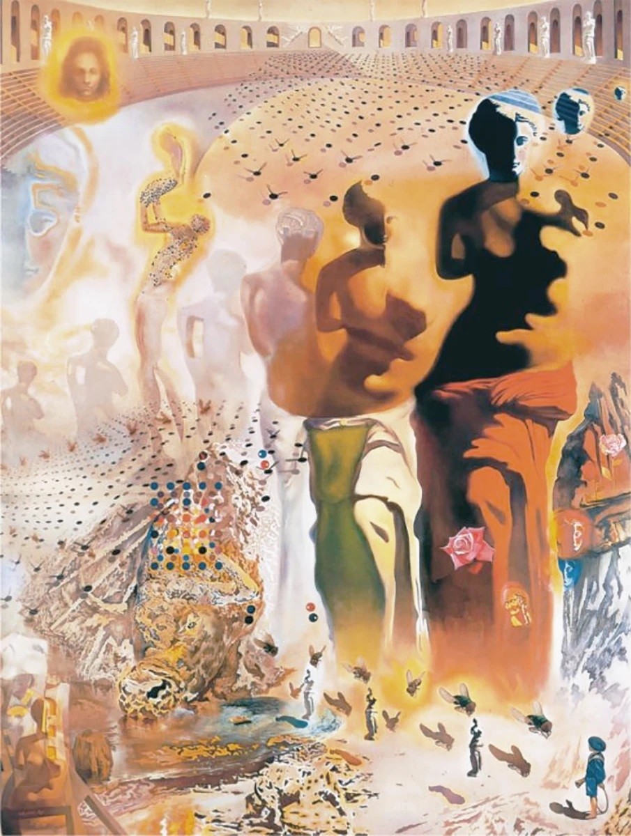 Salvador Dali, El torero hallucinogene (Malerei, Surrealismus, Skulpturen, Klassische Moderne, Fantasie, Wohnzimmer, Treppenhaus,  bunt)