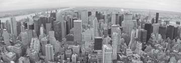Shutterstock, Manhatten panorama (Städte, Metropole, Skyline, Achitektur, Gebäude, Panorama, USA, NY, Fotokunst, Wohnzimmer, Büro, schwarz/weiß)