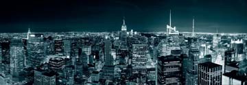 Shutterstock, Manhatten Skyline at Night (Städte, Metropole, Skyline, Achitektur, Gebäude, Panorama, USA, NY, Horizont, nachtszeme, Beleuchtung, Fotokunst, Wohnzimmer, Büro)
