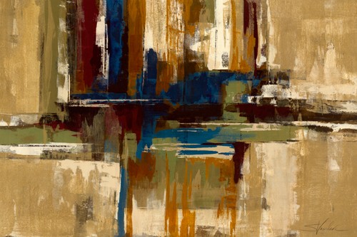 Silvia Vassileva, Eucalyptus Bark (modern, abstrakt, Wohnzimmer, Büro, dunkelrot, grün)