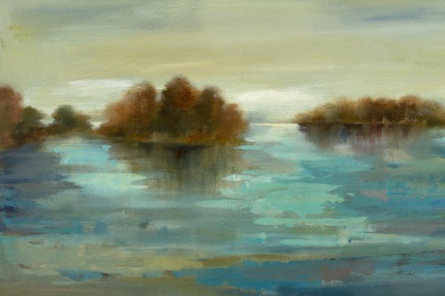 Silvia Vassileva, Serenity on the River (Landschaften, Landschaft, Wohnzimmer, Soziale Einrichtung, Flur, Bäume, Fluss)