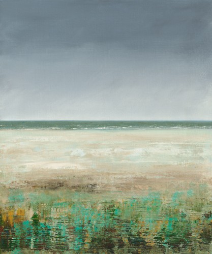 Simon Royer, Wild Beach (Meer, Meeresbrise,Wasser, Weite, Horizont, Strand, Wunschgröße, Malerei, Badezimmer, Treppenhaus, Wohnzimmer, bunt)