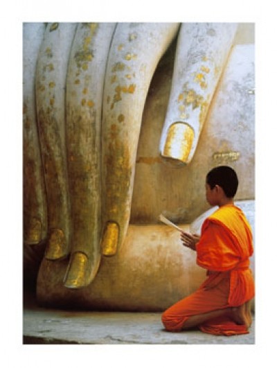 Hugh Sitton, The Hand of Buddha (Asien, Buddha, Hand, Finger, Kind, religiös, Fotografie, Treppenhaus, Schlafzimmer, bunt)