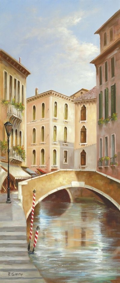 B. Smith, MEMORIES OF VENICE I (Architektur&Gebäude, Städte, Venedig, Kanal, rio, Brücke, historisch, Itaien, Wohnzimmer, Treppenhaus, Malerei, bunt)