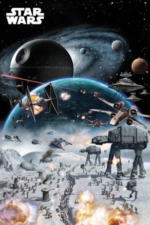 Leinwandbild, Unbekannt, STAR WARS - Battle (Marvel Kollektion, Comic, Grafik, Superhelden, Weltenretter, Mutanten, Bösewichte, Jugendzimmer, bunt)