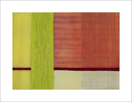 Sybille HASSINGER, Untitled, 2007 (Modern, Abstrakt,abstrakte Form, Linien, Striche, Streifen, Rechtecke, Farbflächen)