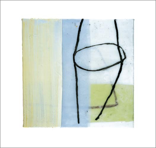 Sybille HASSINGER, Untitled, 2002 (Modern, Abstrakt,abstrakte Form, Linien, Striche, Kreis, Farbflächen)
