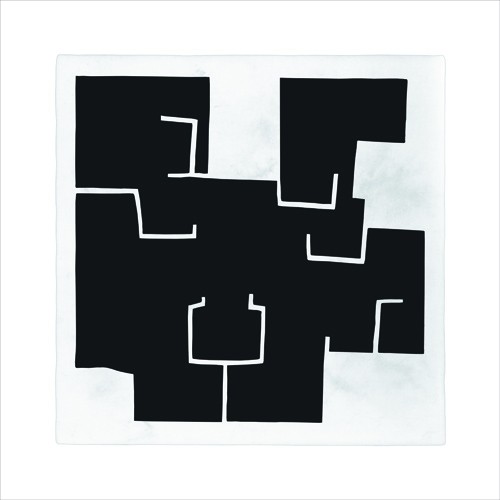 Thierry Montigny, Cuzco, 2008 (Büttenpapier) (Abstrakt, abstrakte Malerei, Linien, Muster, Büro, Wohnzimmer, Treppenhaus, schwarz/weiß)