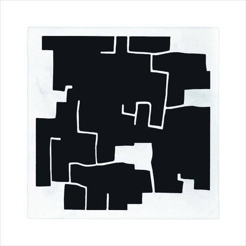 Thierry Montigny, Nazca, 2008 (Büttenpapier) (Abstrakt, abstrakte Malerei, Linien, Muster, Büro, Wohnzimmer, Treppenhaus, schwarz/weiß)