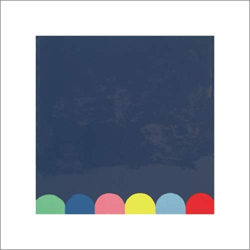 Thierry Montigny, Untitled I (blu), 2005 (Büttenpapier) (Abstrakt, abstrakte Malerei, Farbfläche, Büro, Wohnzimmer, Treppenhaus, blau,  bunt)
