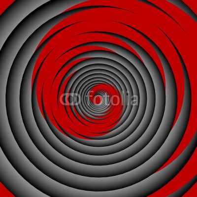troyka, Spiral motion #5. (spiralförmig, movement, bewegung, raum, hintergrund, rotation, wicklung, spirale, wirbel, wirbeln, firmenlogo, turbulente strömung, drehen, entwerfen, rot, grau, schwarz, effekt, abstrakt, avatar, mustern, dunkel, grafik, element, viereck, dekorati)