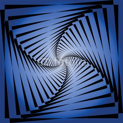 troyka, Torsion movement illusion. Abstract blue background. (illusion, blau, bewegung, raum, hintergrund, rotation, schwarz, geometrisch, wirbel, wirbeln, drehen, torsion, wirbel, viereck, rad, dunkel, vektor, kunst, entwerfen, grafik, abstrakt, linie, kurve, effekt, dynamisch, kreisförmig, optisch, muster)