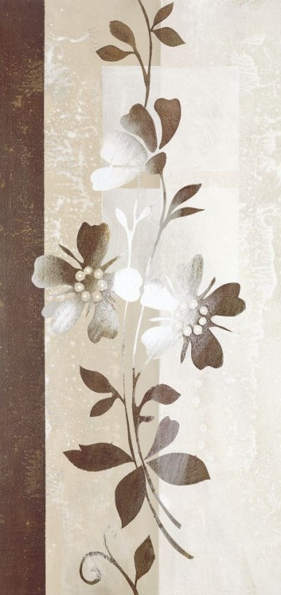 van den Broek, FLORAL CONCERTO I (Blumen, Stillleben, floral, Muster, Streifen, modern, Büro, Wohnzimmer, Treppenhaus,)