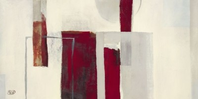 van den Broek, RED I (Abstrakt,Büro,Flur,Treppenhaus,Modern,rot,weiß)